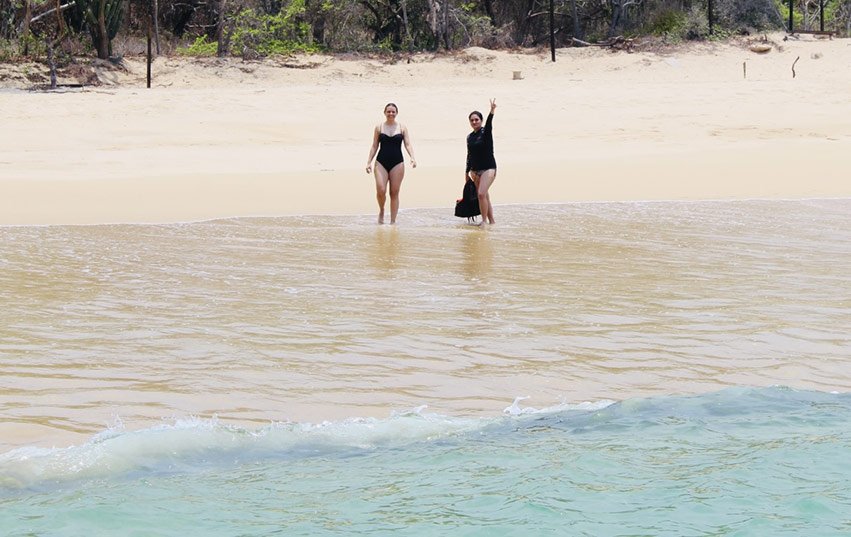 buceo con amiga